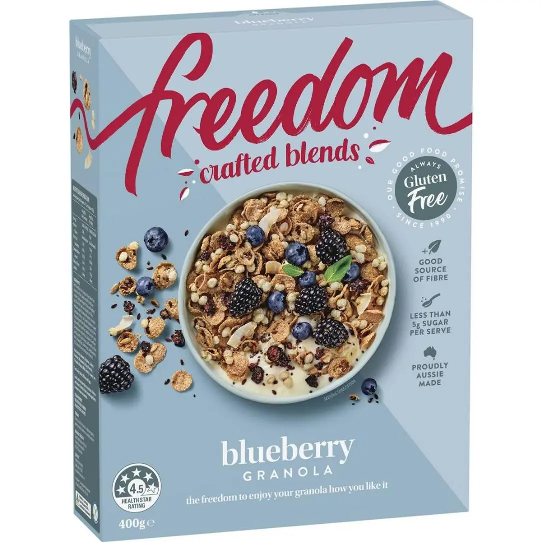 Freedom Crafted Blends Cereal Granola Blueberry 400g