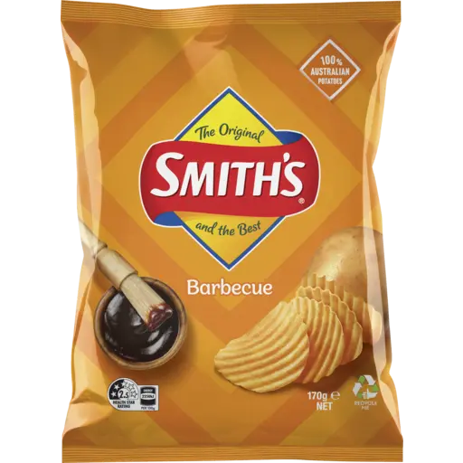 Smith's Crinkle Cut Potato Chips Barbecue 170g