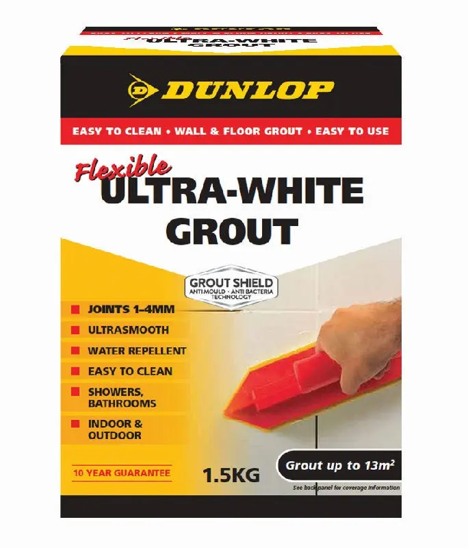 DUNLOP GROUT ULTRA WHITE 190 1.5KG BOX