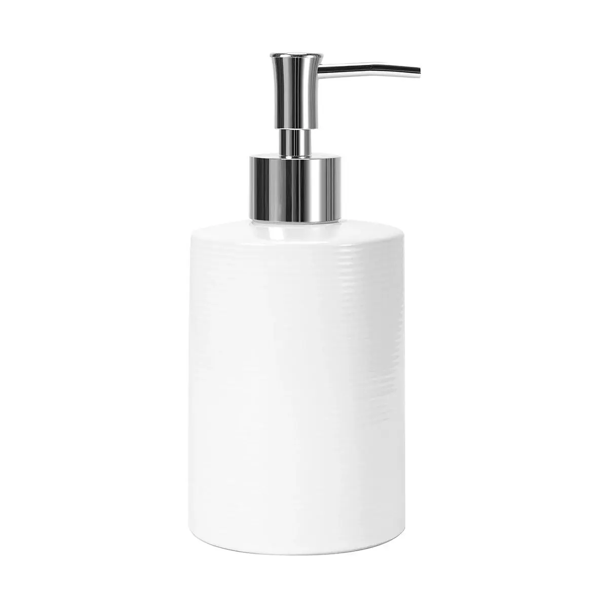Ribbed Soap Dispenser White