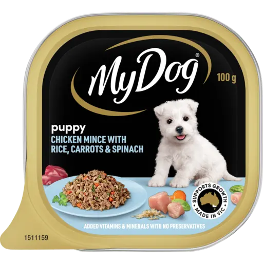 MY DOG Puppy Chicken Mince with Rice Carrots and Spinach 100g