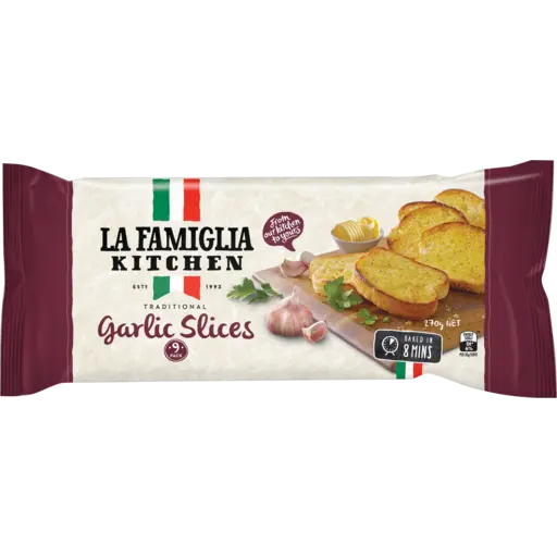 La Famiglia Bread Slices Garlic 9 Pack 270g