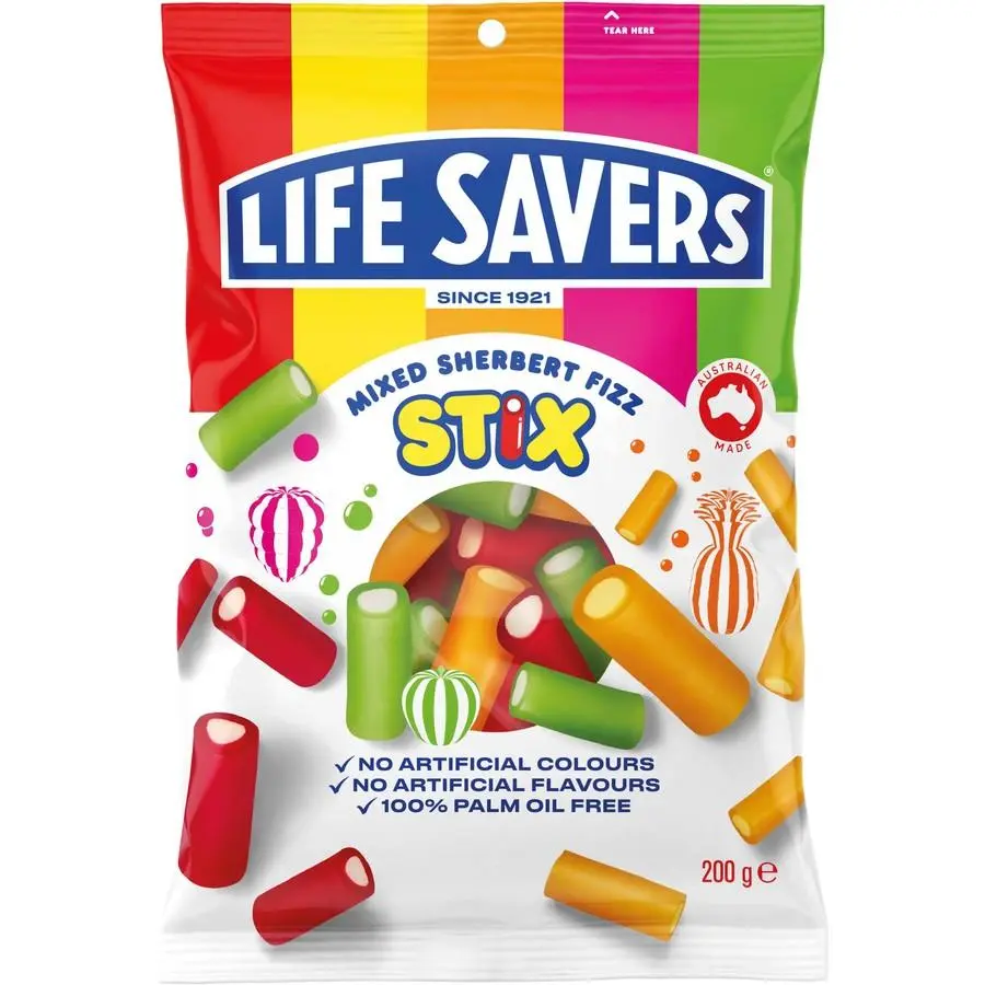 Life Savers Stix Sherbert Fizz Mixed 200g