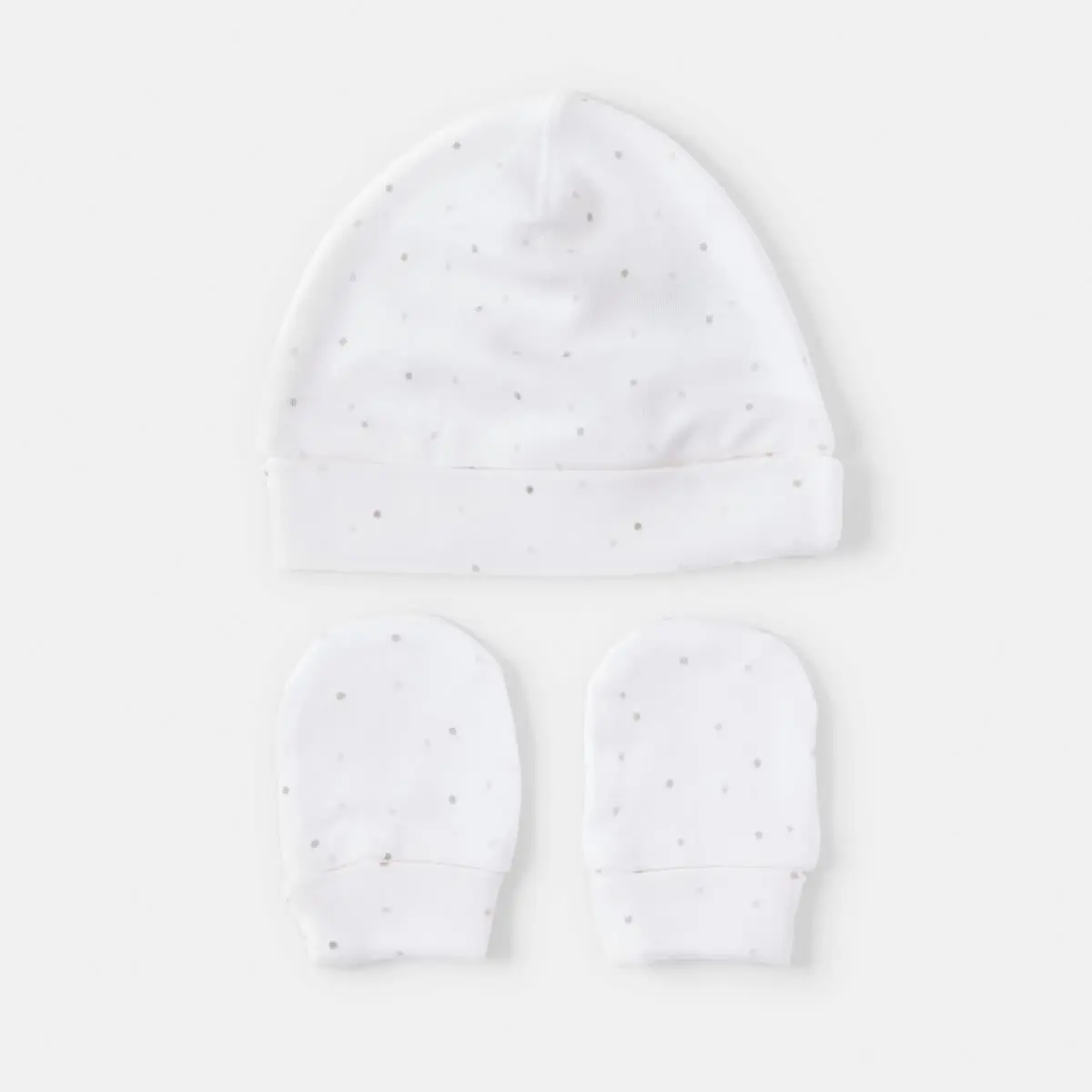 2 Pack Newborn Hat and Mittens Set