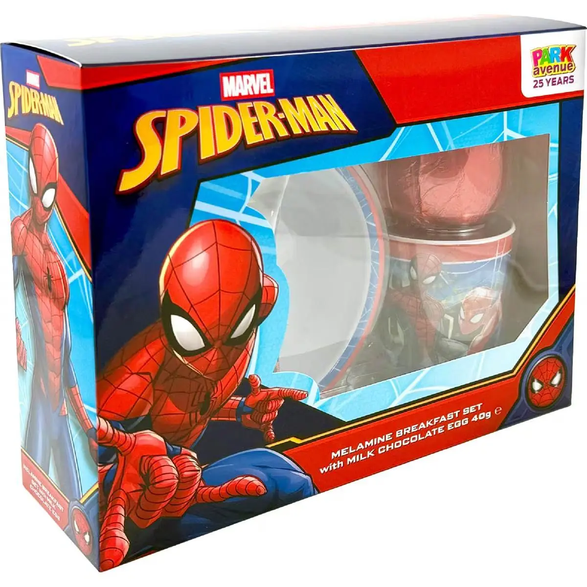 Park Avenue Spiderman Breakfast Set With Milk Chocolate Egg
