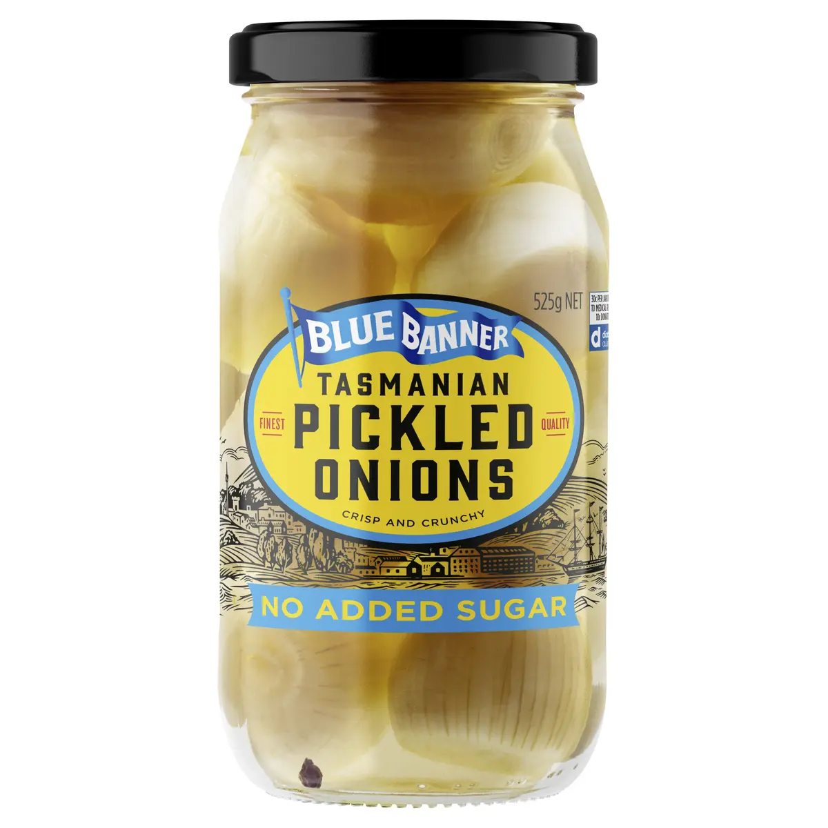 Blue Banner Pickled Onions No Added Sugar 525G