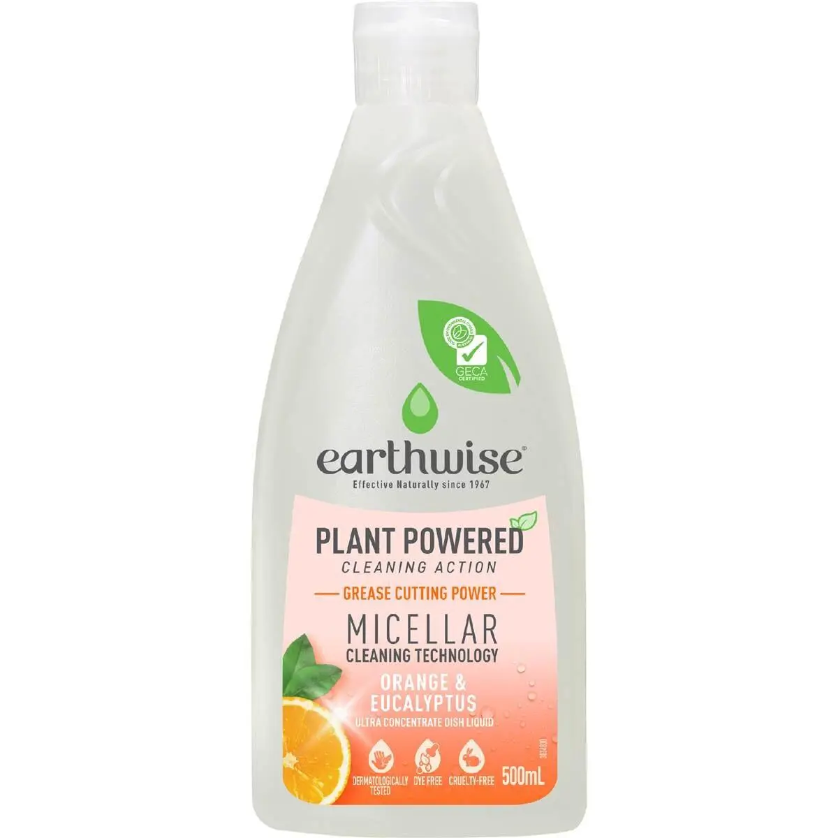 Earthwise Orange & Eucalyptus Dish Liquid 500ml