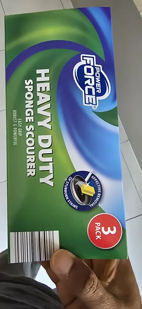 Power Force Heavy Duty Sponge Scourer 3 Pack
