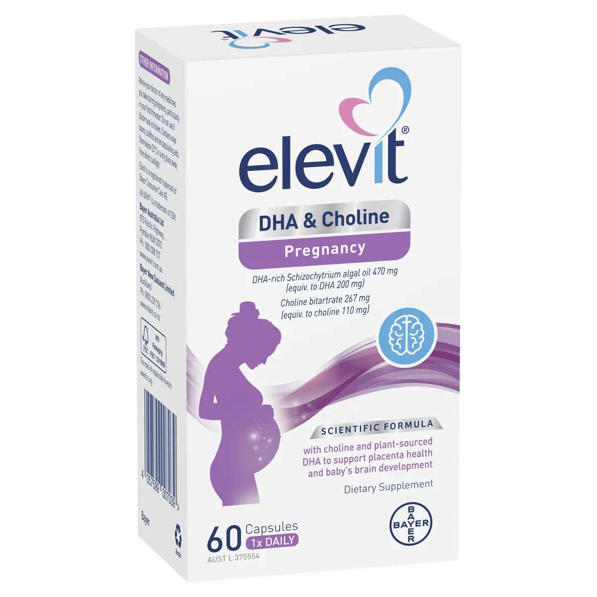 Elevit DHA & Choline Pregnancy capsules 60 pack