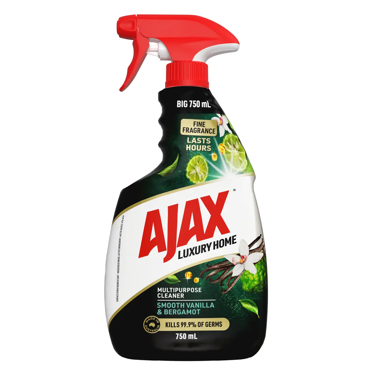 AJAX LUXURY HOME MULTIPURPOSE CLEANER SMOOTH VANILLA AND BERGAMOT 750 ML