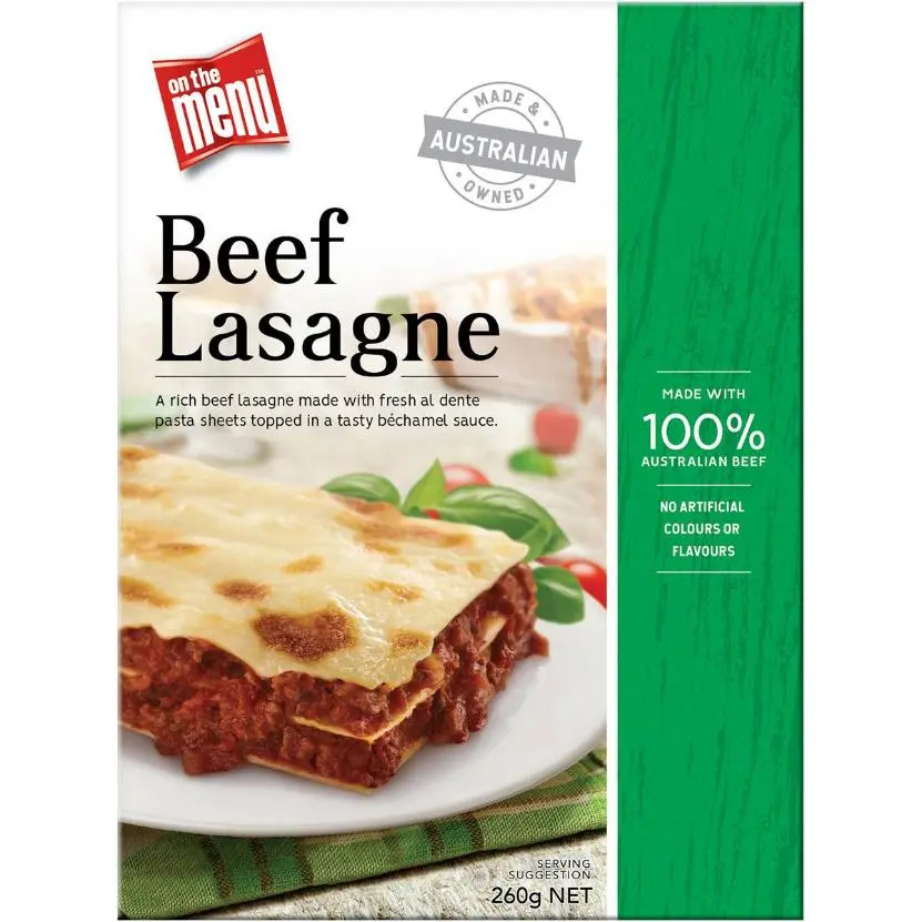 On The Menu Beef Lasagne 260g