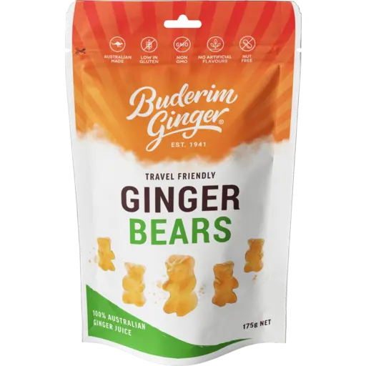 Buderim Ginger Confectionery Ginger Bears 175g