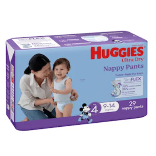 HUGGIES DIAPER PANTS TODDLER SIZE 4 BOY 3X29 PCE