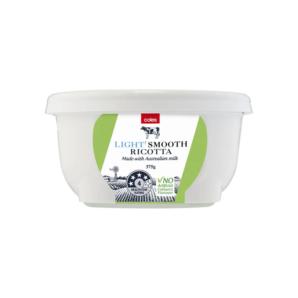 Coles Light Ricotta 375g