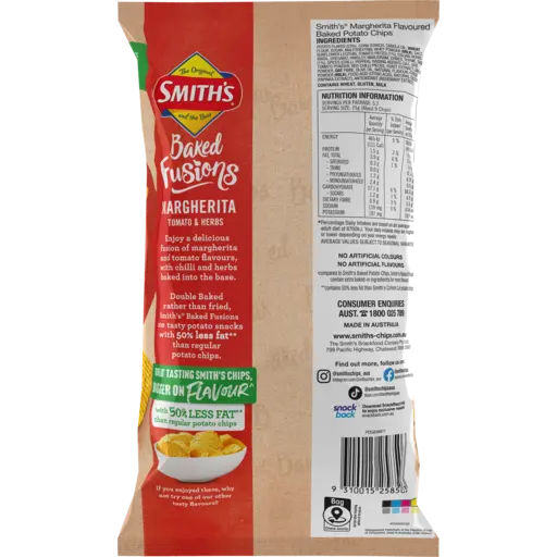 Smith's Baked Potato Chips Margherita 130g