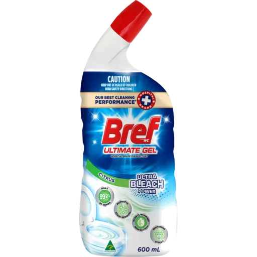 Bref Ultimate Gel Ultra Bleach Toilet Cleaner Citrus 600mL