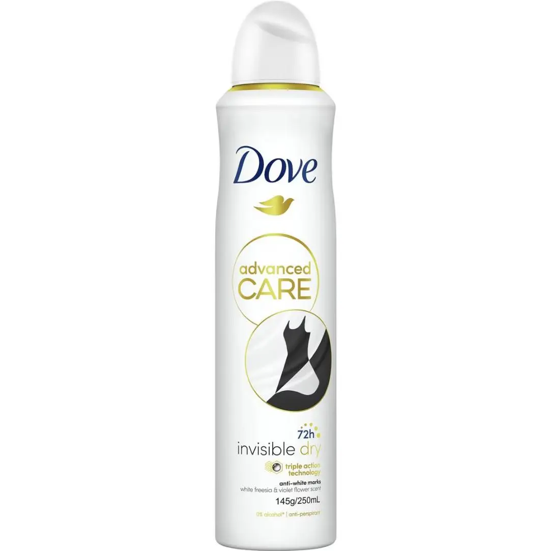 Dove Advanced Antiperspirant Aerosol Invisible Dry 250ml