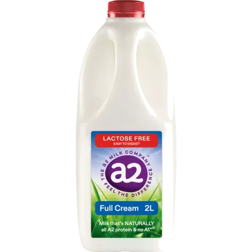 a2 Milk Lactose Free Full Cream Milk 2l
