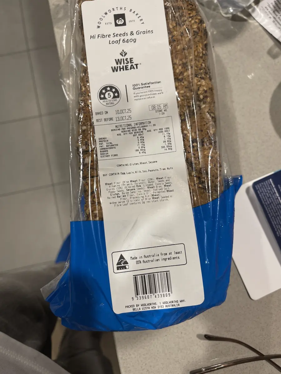 Wise Wheat Hi Fibre Bread