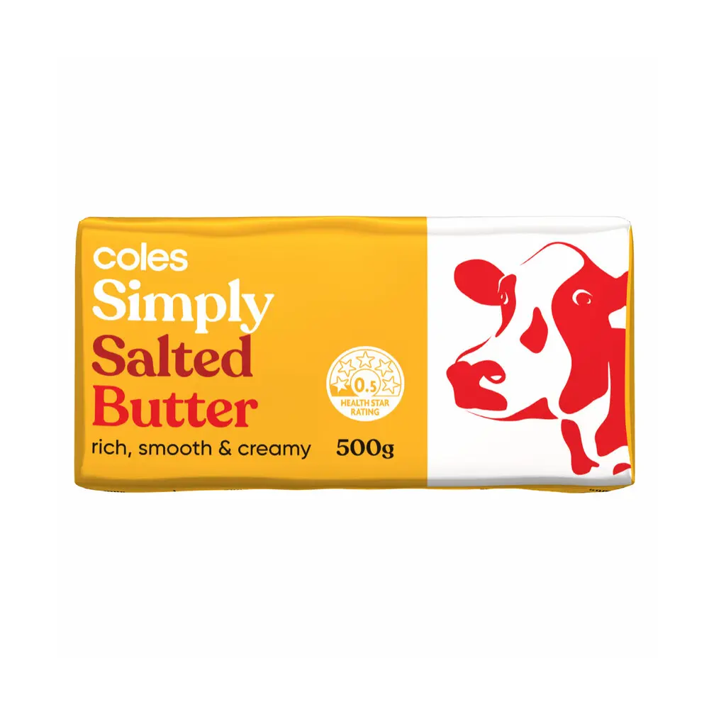 Coles Simply Salted Butter 500g