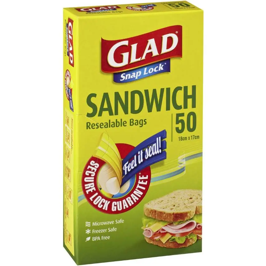 GLAD SNAPLOCK SANDWICH BAGS 50EA