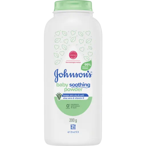 Johnson’s Baby Pure Cornstarch Aloe & Vit E Powder 200g