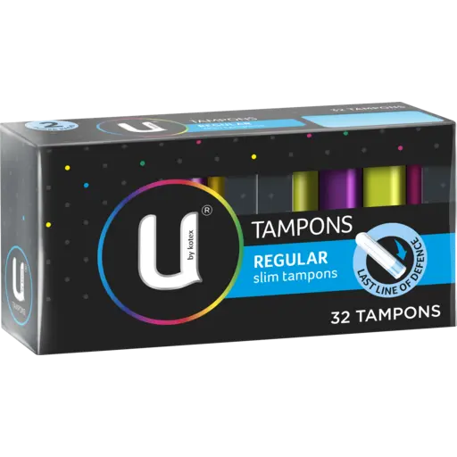 U BY KOTEX REGULAR TAMPONS 32 PCE