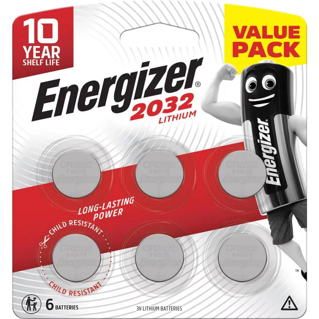 ENERGIZER LITHIUM BATTERY 2032 6EA