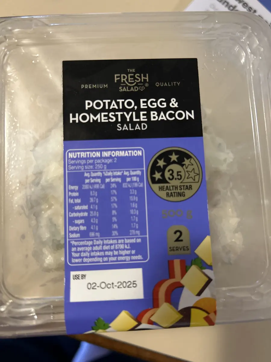 Potato Salad with Egg and Bacon