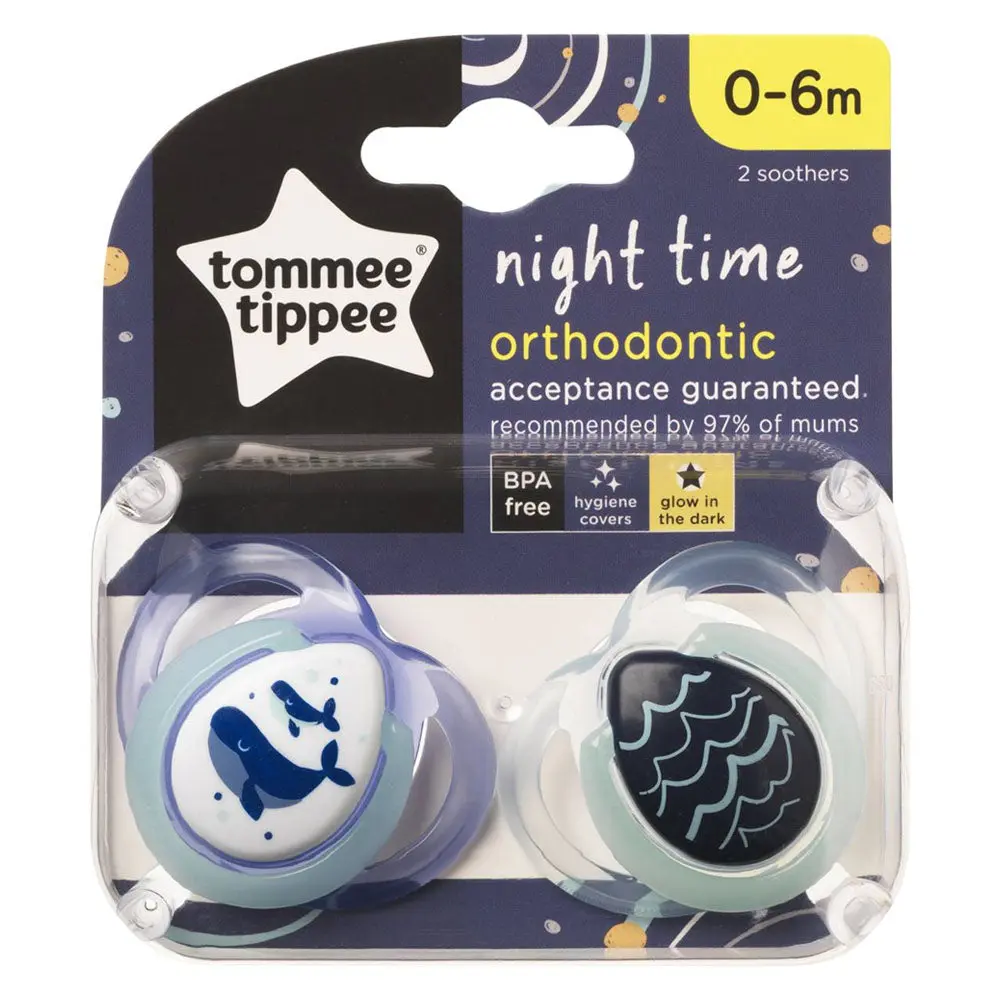Night Time Baby Dummy 2 Pack 0-6m