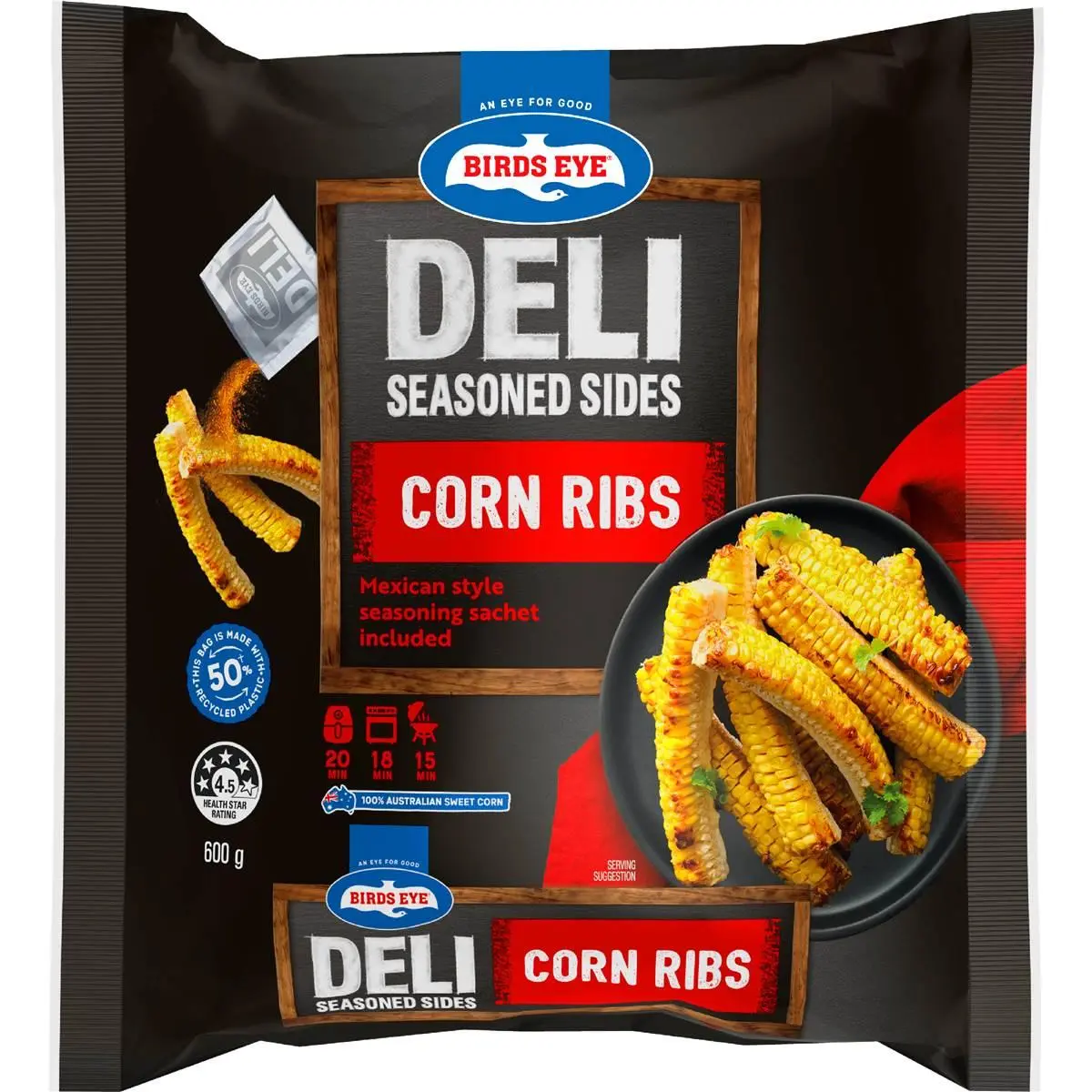 Birds Eye Deli Corn Ribs Mexican 600g