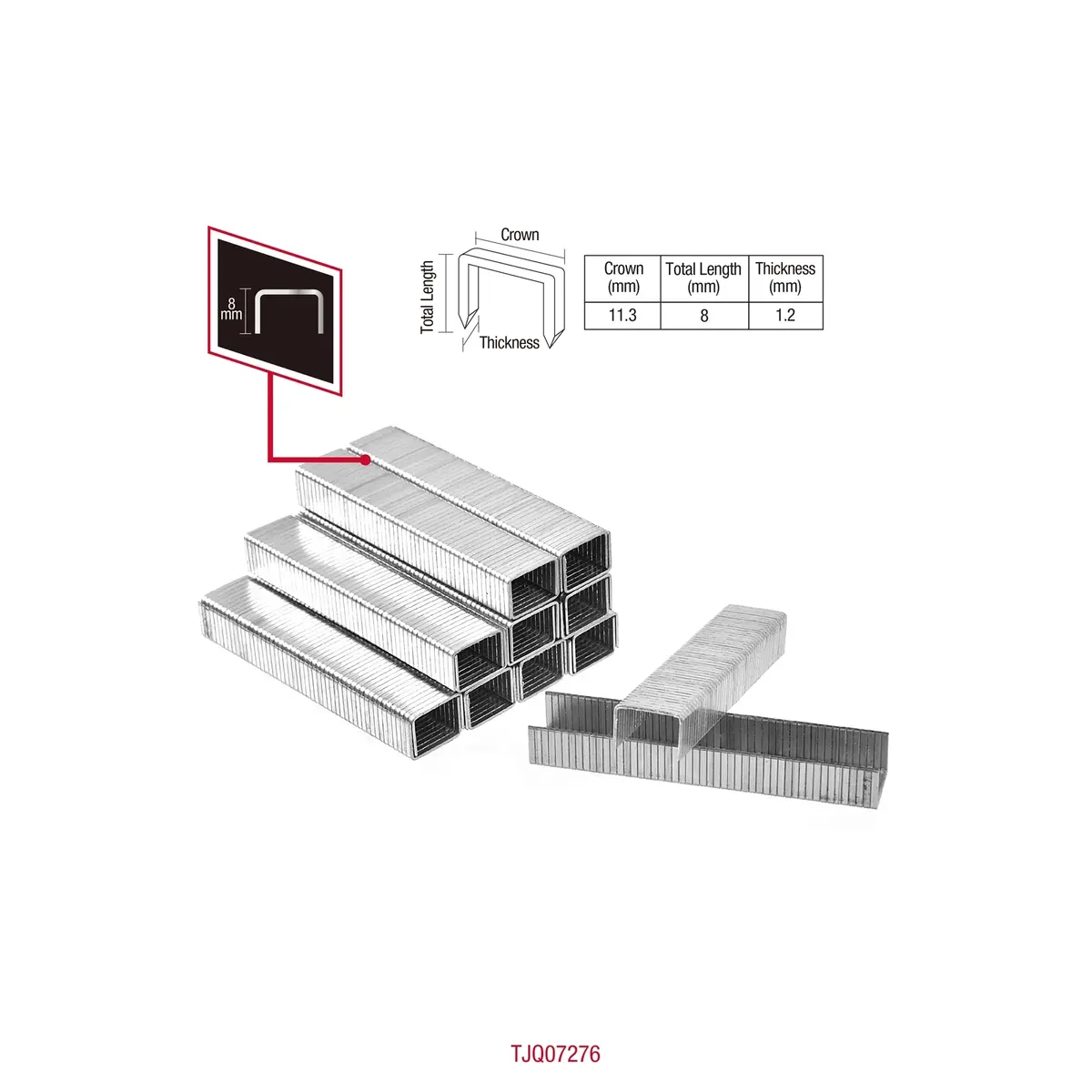 Trojan 8mm Heavy Duty Staples - 1000 Pack