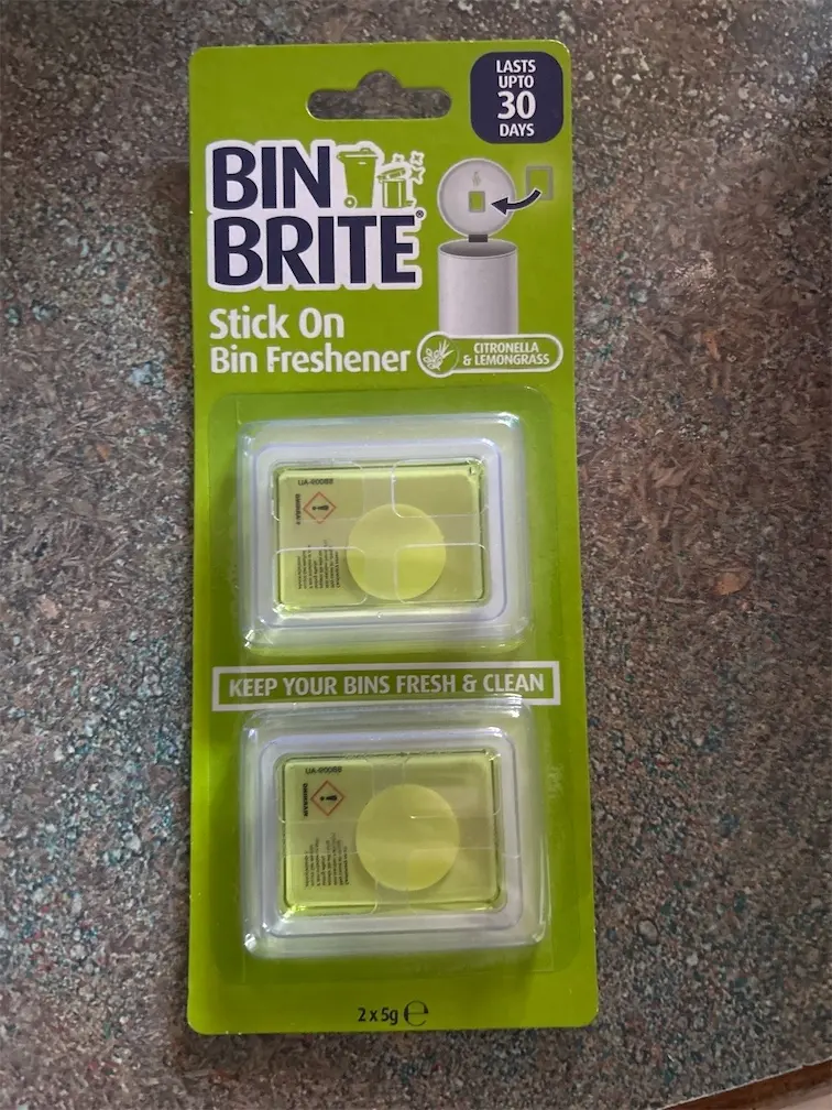 Bin Brite Stick On Bin Freshener 2 Pack Assorted
