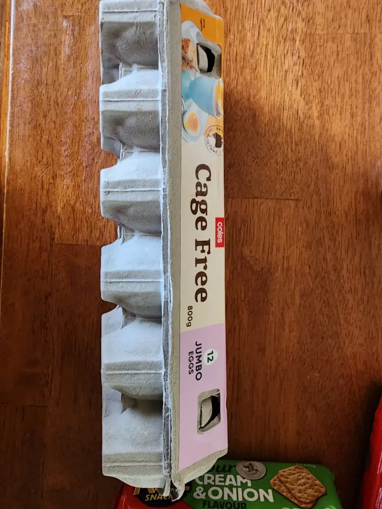 Coles Cage Free Eggs 12 Pack JUMBO 800g