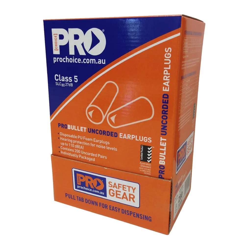 Prochoice Safety Gear Pro Bullet Earplugs 200 Pairs