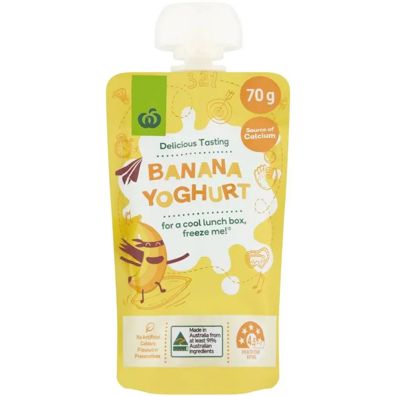 Woolworths Banana Yoghurt Pouch