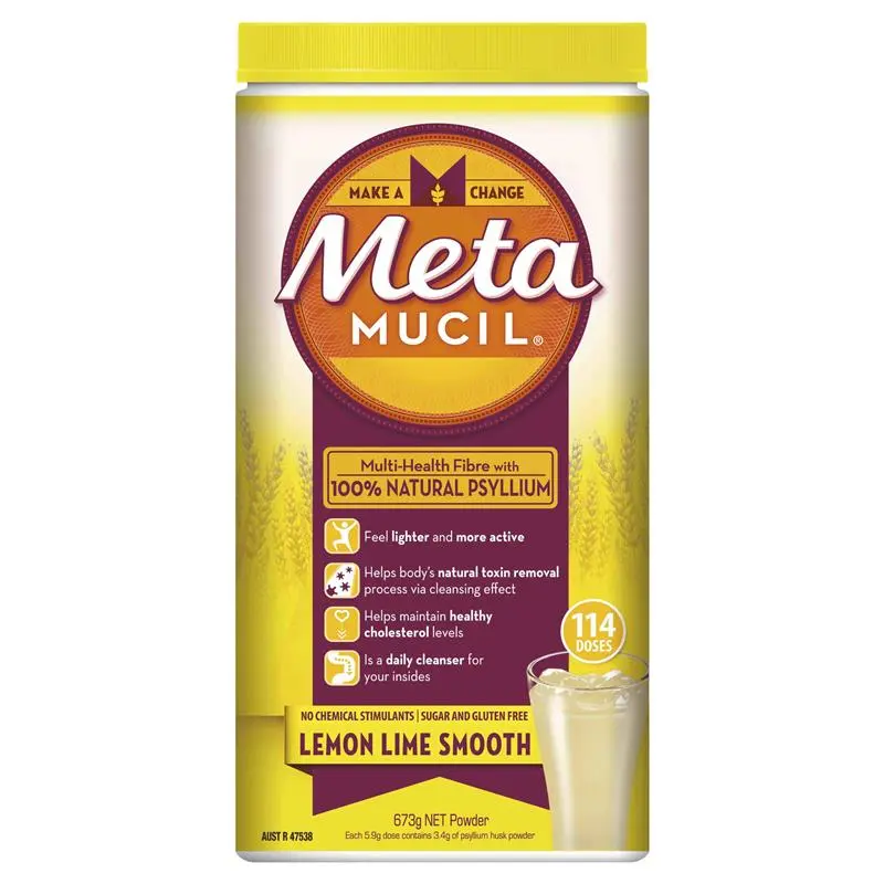 Metamucil Lemon Lime Smooth Fibre Supplement 114DS