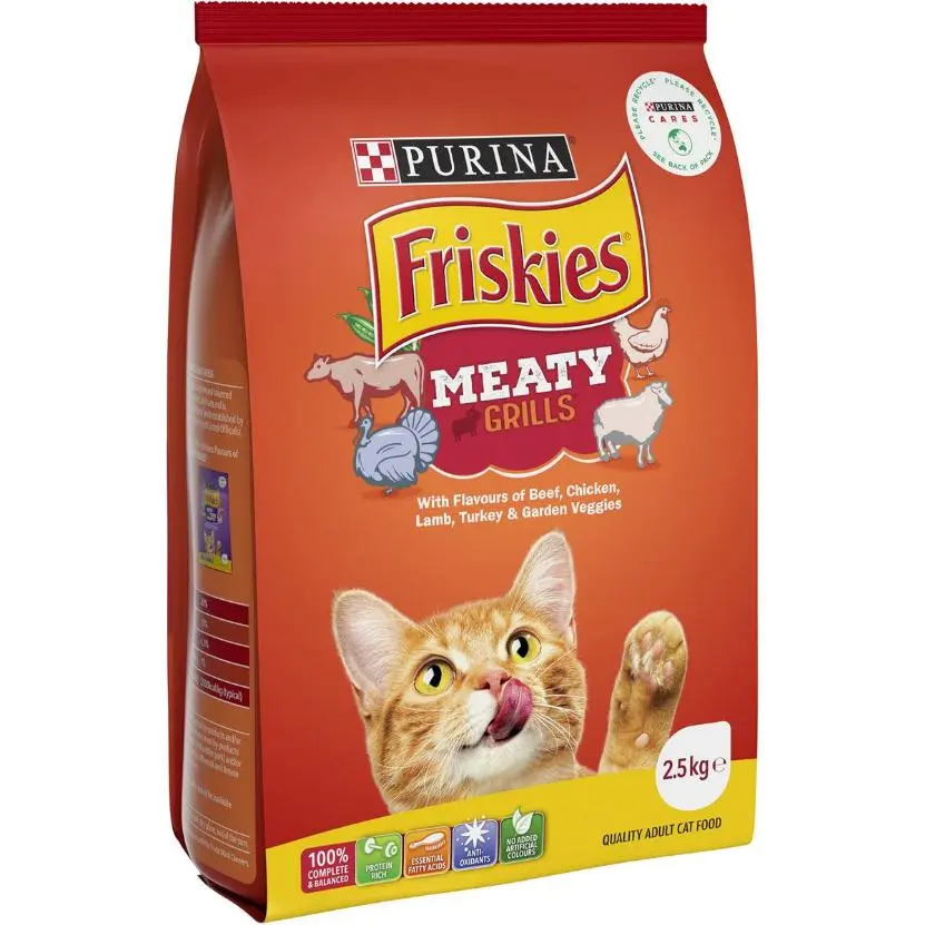 PURINA FRISKIES MEATY MEALS PET FOOD ADULT GRILLS 2.5KG