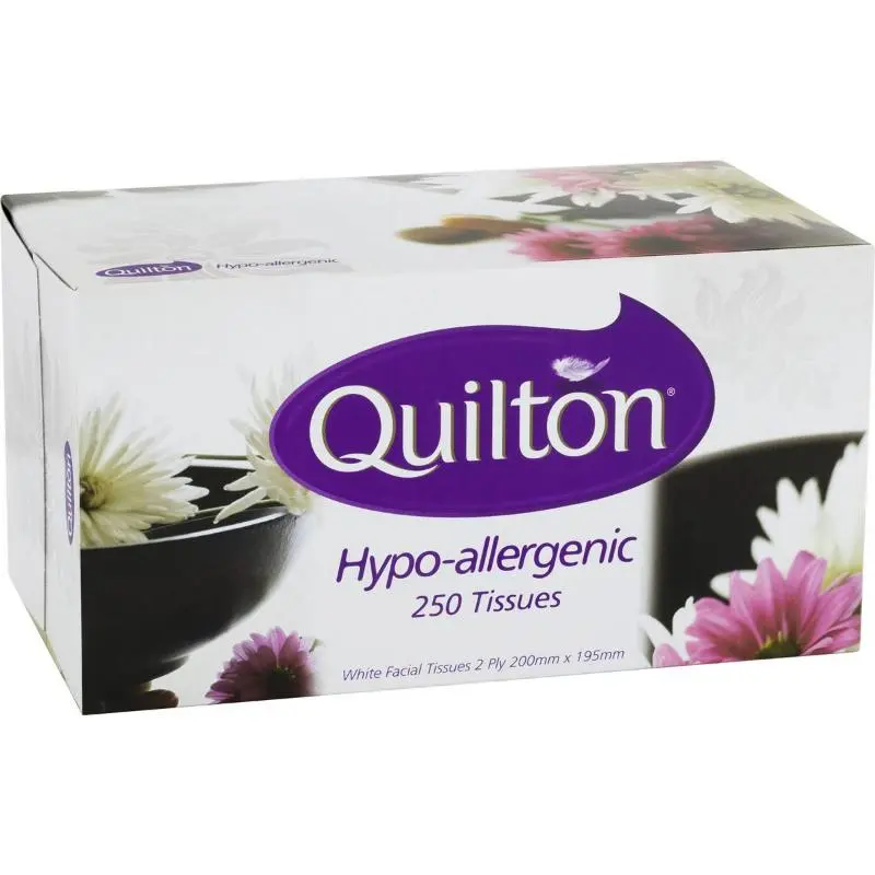 Quilton 2ply Hypoallergenic Facial Tissue 250 Pack