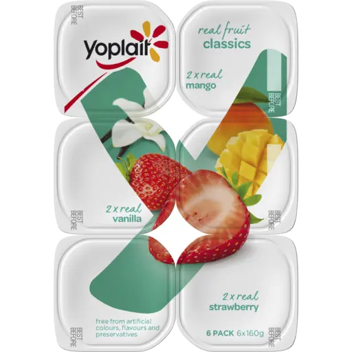 Yoplait Yoghurt Mixed 6 x 160g