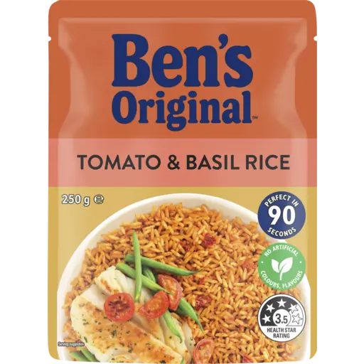 BEN'S ORIGINAL Rice Tomato and Basil 250g Pouch