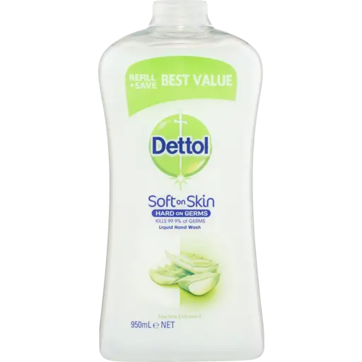 Dettol Liquid Hand Wash Aloe Vera & Vitamin E Refill 950ml