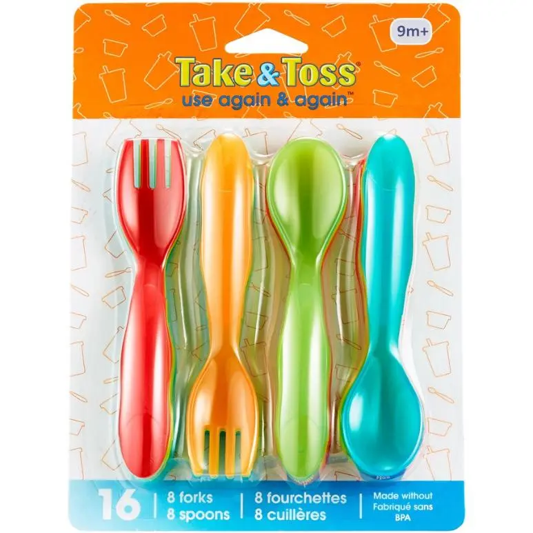 Take & Toss Toddler Flatware 16 Pack