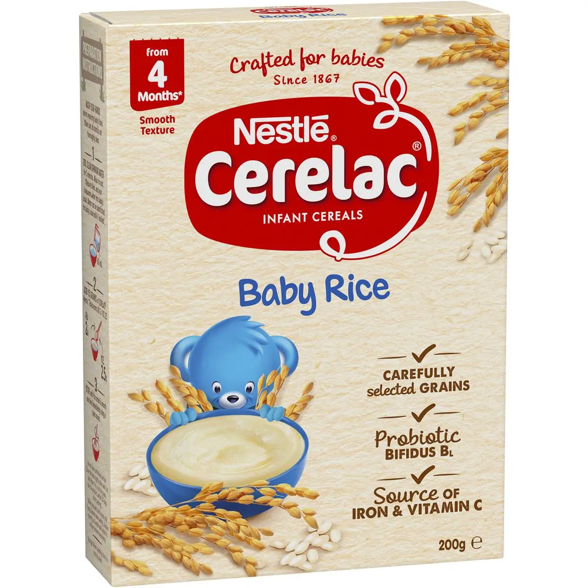 NESTLE CERELAC CEREAL INFANT NUTRITION BABY RICE 200G