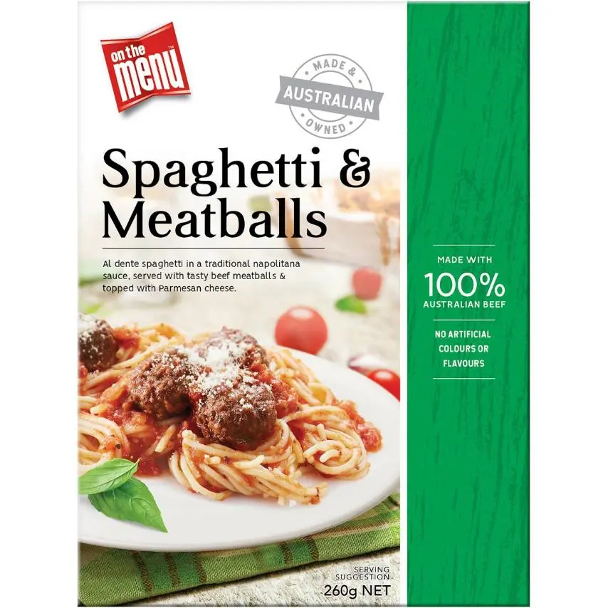 On The Menu Spaghetti & Meatballs 260g