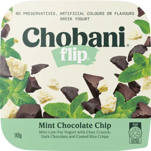 Chobani Flip Greek Yogurt Mint Chocolate Chip 140 g