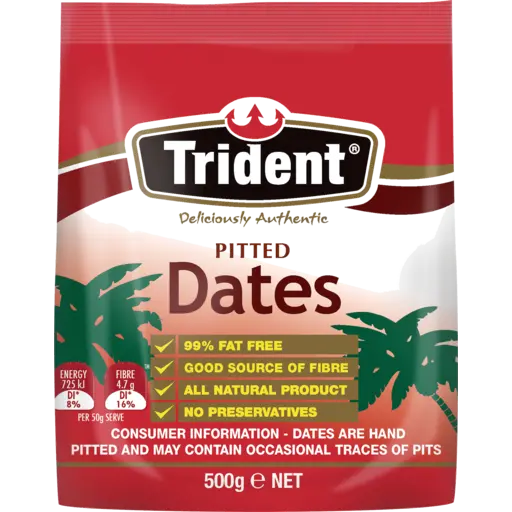 TRIDENT PITTED DATES 500G