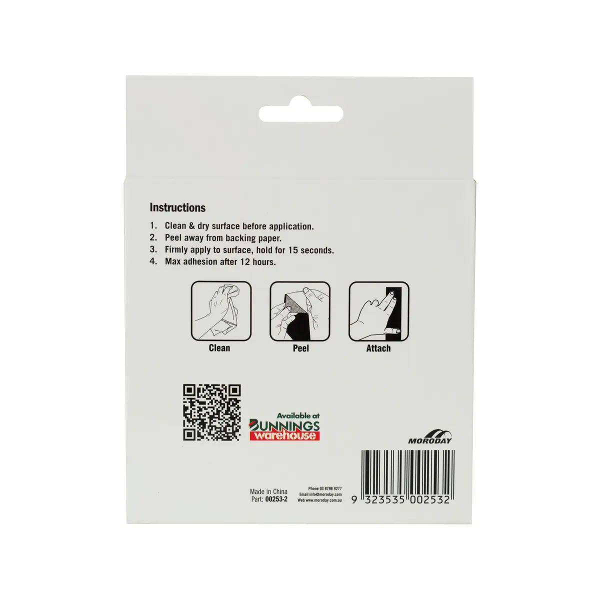 Moroday Heavy Duty Self Adhesive Hook & Loop 50mm x 3m