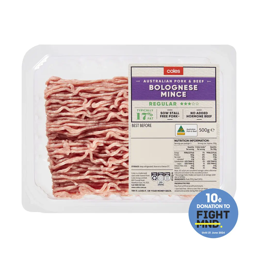 Pork & Beef 3 Star Mince Bolognese