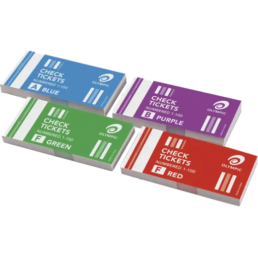 Olympic Check Ticket Book Loose